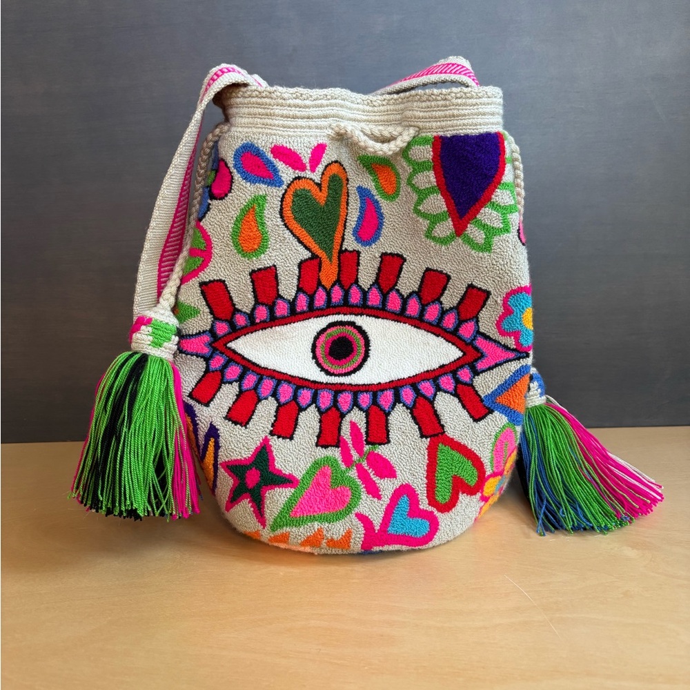 Wayuu Tribe All Seeing Eye Bucket Bag